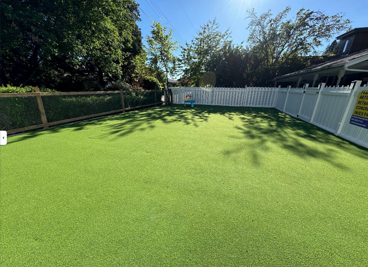 Artificial grass installation project completed in Canada